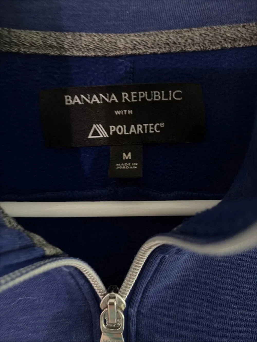 NWOT Banana Republic Polartec Quarter-Zip Pullover Blue Size M NEW